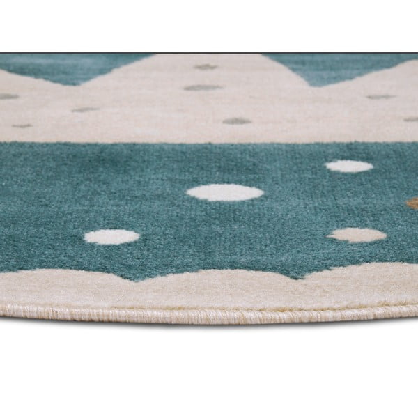 Blauer Kinderteppich, Durchmesser 100 cm Crown - Hanse Home-image-2