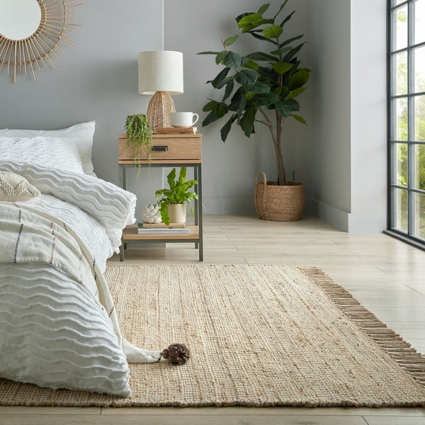 Handgewebter Jute-Teppich in Naturfarbe, 160 x 230 cm Levi - Flair Rugs-image-1