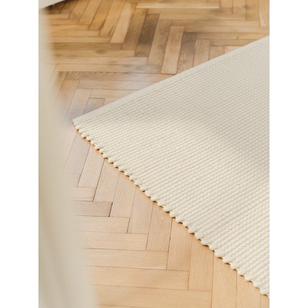 Beiger, handgewebter Wollteppich, 200 × 300 cm Talo - noo.ma-image-4