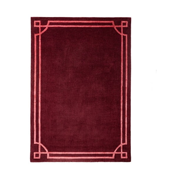 Weinroter, handgewebter Wollteppich, 160 × 230 cm Gatsby - Flair Rugs