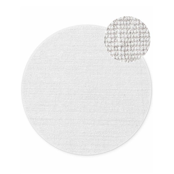 Hellgrauer, beidseitig nutzbarer/handgewebter runder Jute-Teppich, Durchmesser 160 cm Bouclé Jaipur - Hanse Home