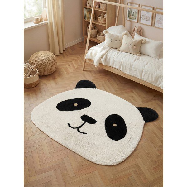 Schwarz/cremefarbener, waschbarer, handgewebter Baumwoll-Kinderteppich, 103 x 120 cm Snuggle Patsy - Hanse Home-image-1