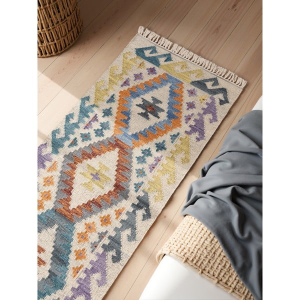Doppelseitiger/handgewebter Läufer aus Wolle, 60 × 190 cm Kamal Oasis - Hanse Home-image-2
