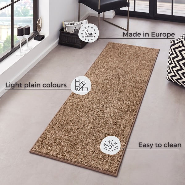 Brauner Läufer 80 × 300 cm Pure - Hanse Home-image-4