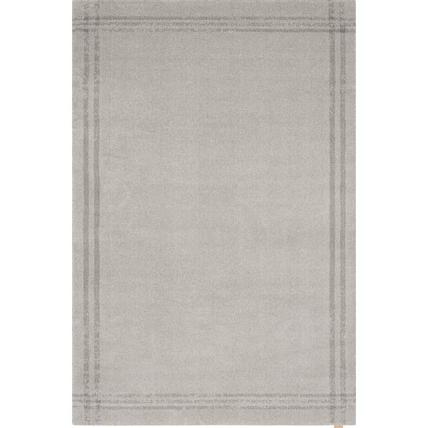 Cremefarbener Wollteppich, 160 × 240 cm Calisia M Grid Rim - Agnella