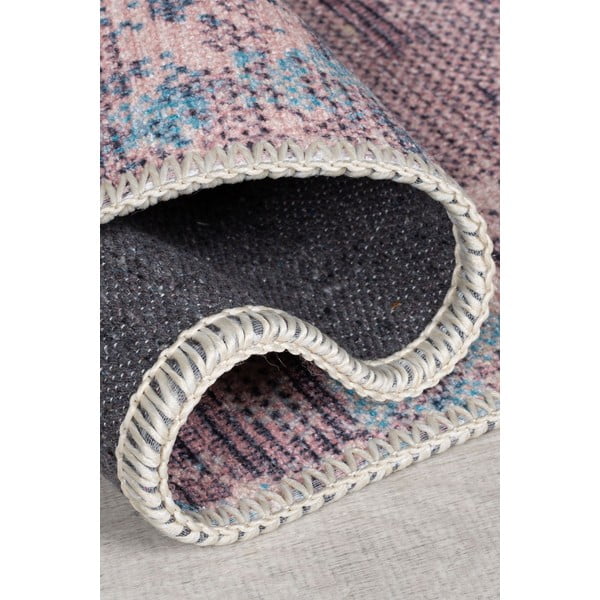 Blau-violetter, waschbarer Läufer mit einem Anteil an recycelten Fasern, 60 x 230 cm Reid - Flair Rugs-image-2