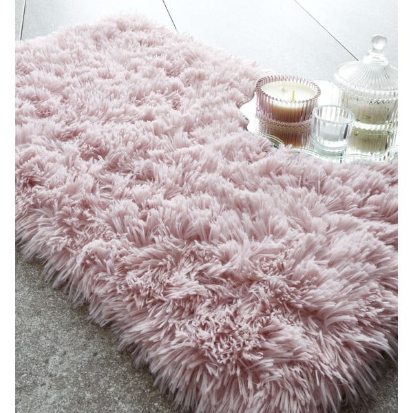 Rosa Badezimmervorleger, 50 x 80 cm Cuddly - Catherine Lansfield-image-1