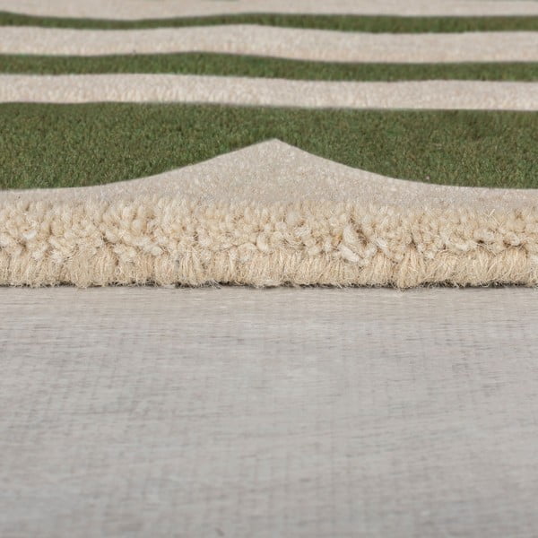 Handgewebter Wollteppich in Grün-Naturfarben, 120 x 170 cm Lois Scallop - Flair Rugs-image-4