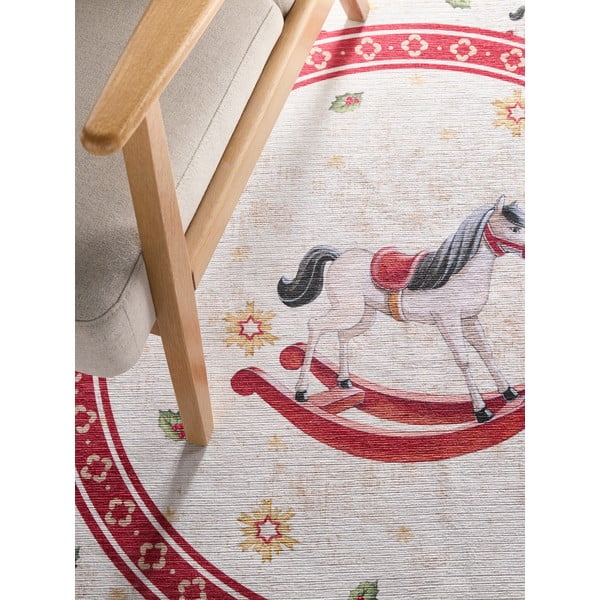 Roter runder Teppich mit Weihnachtsmotiv, Ø 160 cm Toy's Delight Rocking Horse - Villeroy&Boch-image-2