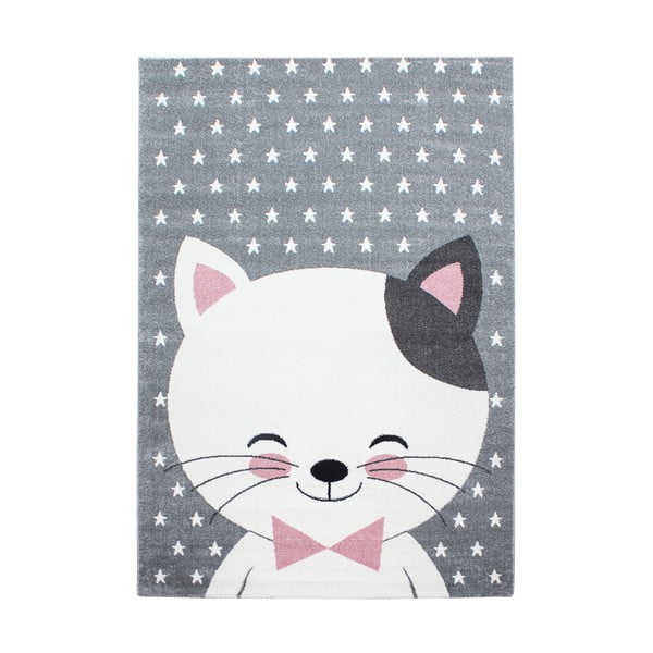 Rosa-grauer Kinderteppich, 80 × 150 cm Kids - Ayyildiz Carpets