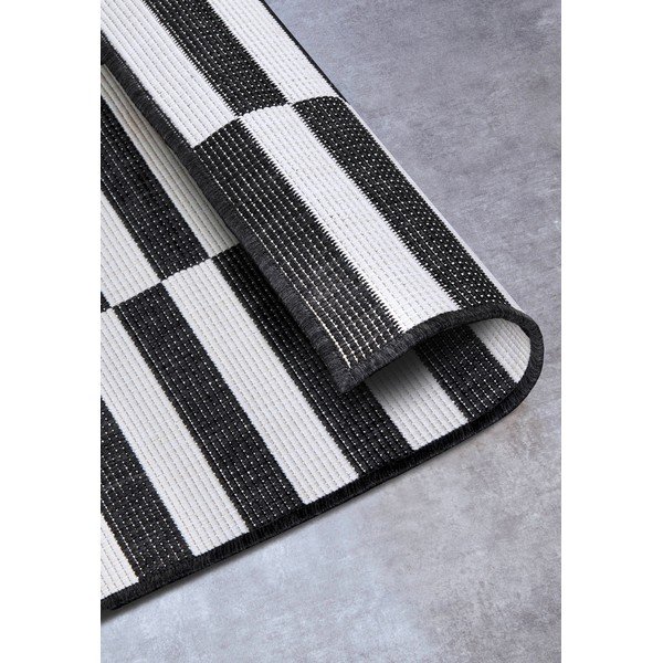 Schwarzweißer Teppich für Innen- und Außenbereiche 80x200 cm Viela – Hanse Home-image-4