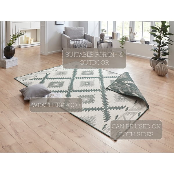 Grüner/beige Teppich für Innen- und Außenbereiche 160x230 cm Malibu – Hanse Home-image-4