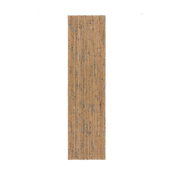 Blauer/naturfarbener, handgewebter Jute-Läufer, 60 x 230 cm Jute Boucle Blue - Flair Rugs