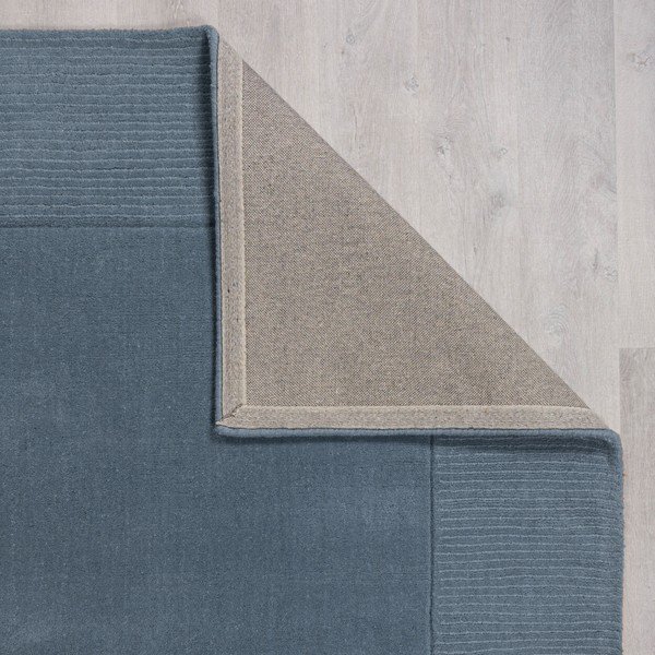 Dunkelblauer, handgewebter Wollteppich, 160 × 230 cm Textured Wool Border - Flair Rugs-image-3