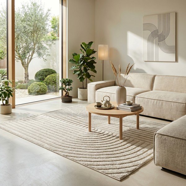 Beiger Teppich 120 × 170 cm Serenity - ESTE-image-1