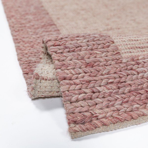 Hellrosa, handgewebter Teppich mit Wollanteil, 160 × 230 cm Rue - Flair Rugs-image-2