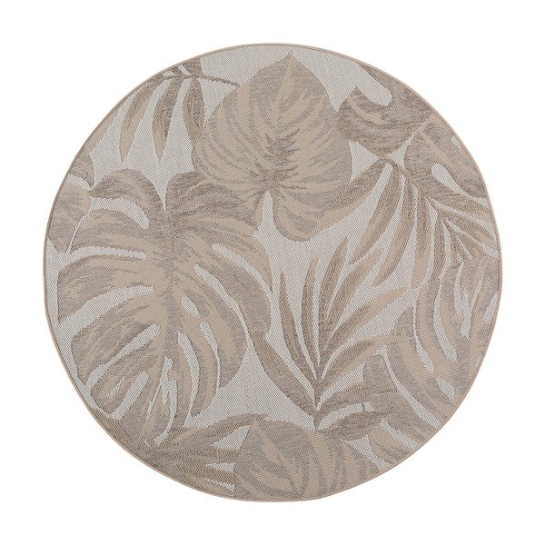 Beiger runder Teppich für den Innen- und Außenbereich, Ø 120 cm Desert 1302 - Ayyildiz Carpets