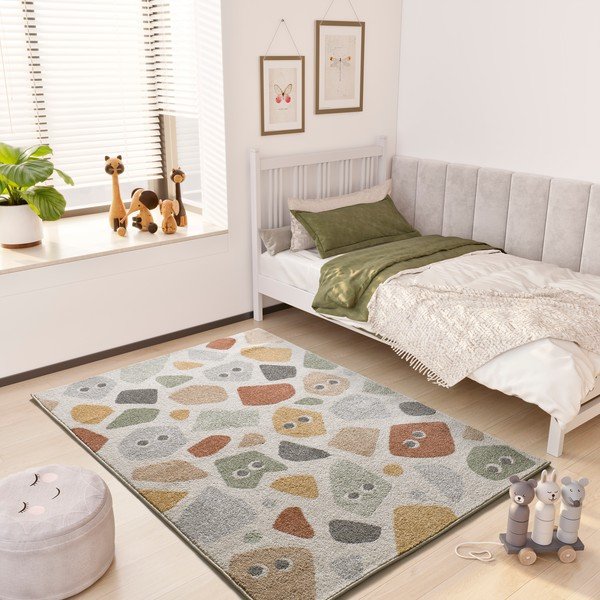 Cremefarbener Kinderteppich 120 x 170 cm Beats - Universal-image-1
