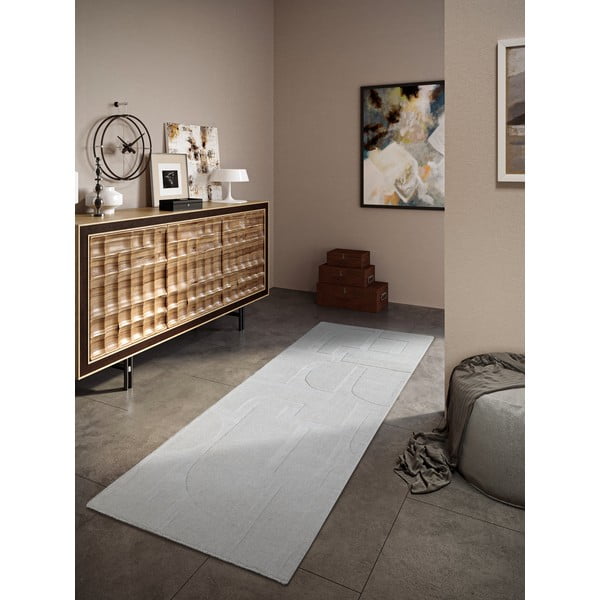 Cremefarbener, handgewebter Läufer aus Wolle, 80 x 250 cm Alexis - Villeroy&Boch-image-1