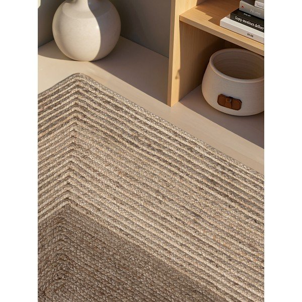 Doppelseitiger/handgewebter Jute-Teppich in hellem Naturton/in dunklem Naturton, 160 × 230 cm Juno - Hanse Home-image-2