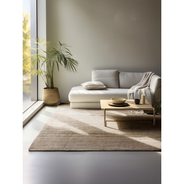 Taupefarbener Jute-Teppich, 190 × 280 cm Bouclé - Hanse Home-image-1