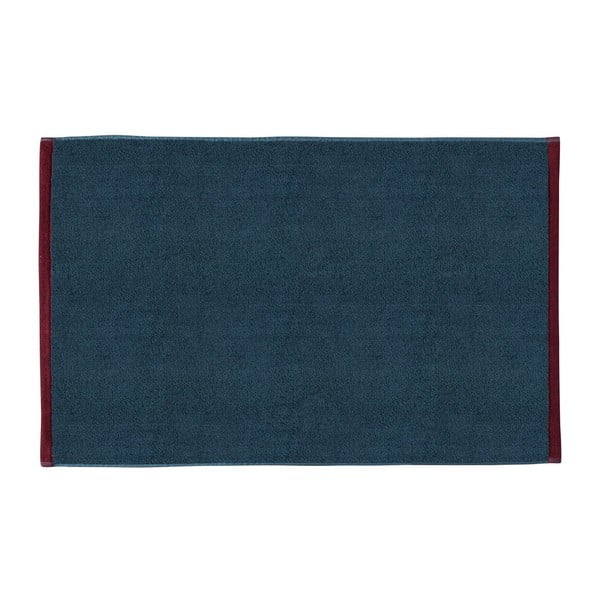 Dunkelblau/grauer Badezimmerteppich aus Bio-Baumwolle, 50 x 80 cm Soft - Mette Ditmer Denmark