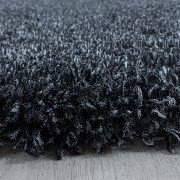 Anthrazitfarbener runder Teppich, Durchmesser 80 cm Fluffy - Ayyildiz Carpets-image-1