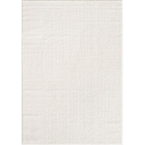 Cremefarbener Teppich 160x230 cm Labyrinth – ESTE
