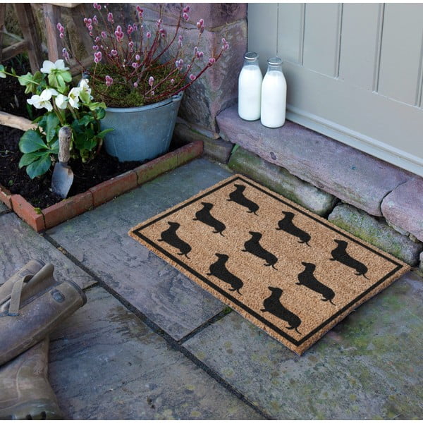Fußmatte aus Kokosfasern, 40 x 60 cm Dachshund - Artsy Doormats-image-1