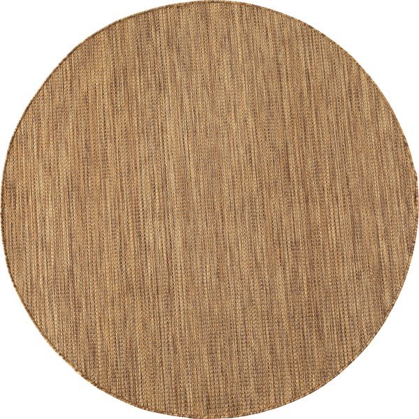 Brauner, runder Teppich für drinnen und draußen, Ø 160 cm Mira 1450 - Ayyildiz Carpets
