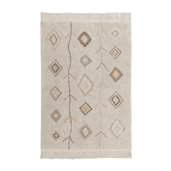 Beiger, waschbarer, handgewebter Baumwollteppich, 170 x 240 cm Kaarol Earth - Lorena Canals
