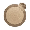 Doppelseitiger/handgewebter runder Jute-Teppich in Graubeige, Ø 160 cm Looma Greige - Hanse Home
