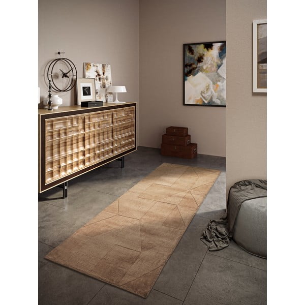 Beiger, handgewebter Läufer aus Wolle, 80 x 250 cm Ursule - Villeroy&Boch-image-1