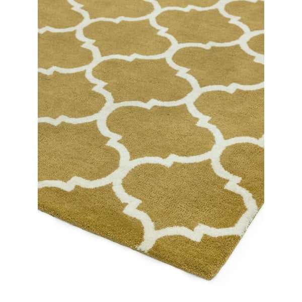Ockergelber, handgewebter Wollteppich, 200 × 290 cm Albany Ogee - Asiatic Carpets-image-3