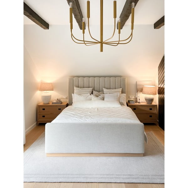 Cremefarbener Wollteppich, 160 × 240 cm Calisia M Grid Rim - Agnella-image-3