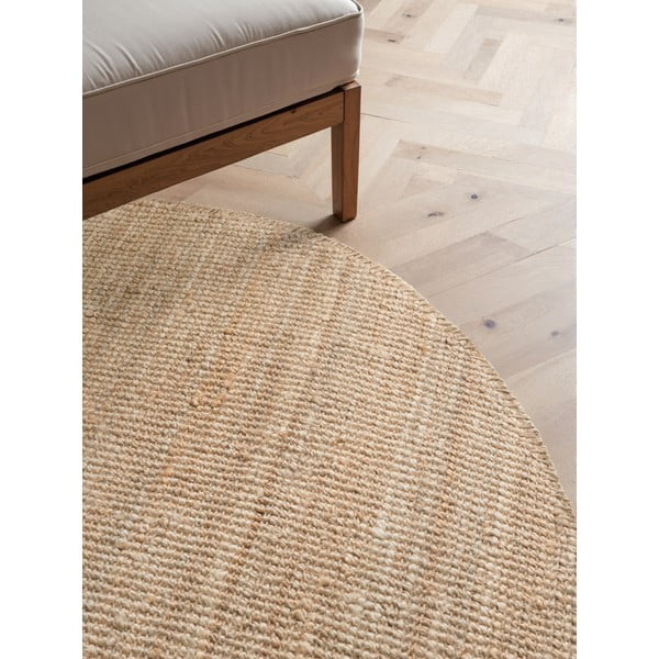 Runder Jute-Teppich in Naturfarbe, Ø 200 cm Bouclé Jaipur - Hanse Home-image-3