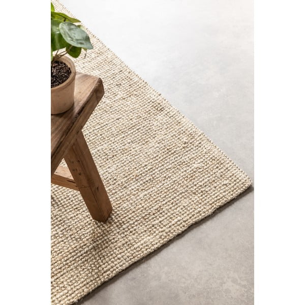 Cremefarbener Jute-Teppich, 190 × 280 cm Bouclé - Hanse Home-image-4