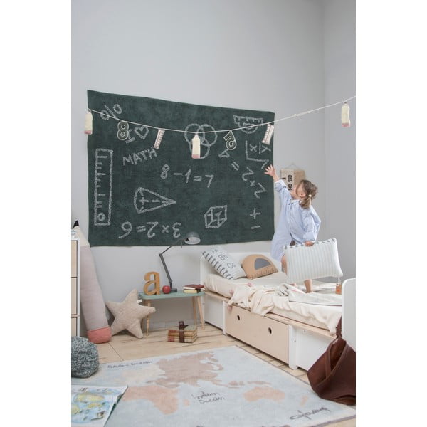 Waschbarer, handgewebter Baumwoll-Kinderteppich, 140 x 200 cm Vintage Map - Lorena Canals-image-3