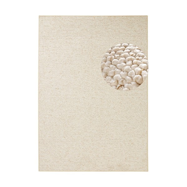 Cremefarbener Teppich 200 × 300 cm Wolly - Hanse Home