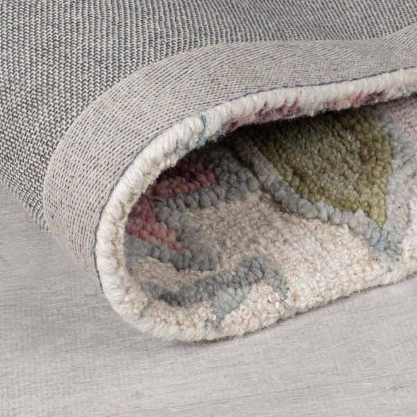 Cremefarbener, handgewebter Wollteppich, 160 × 230 cm Tania Floral - Flair Rugs-image-3