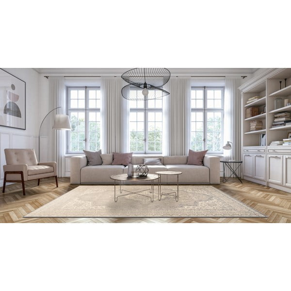 Beiger Wollteppich 133 × 180 cm William - Agnella-image-1