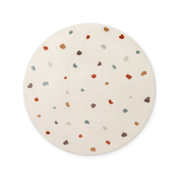 Cremefarbener Kinderteppich, Ø 160 cm Funny Dots - Hanse Home