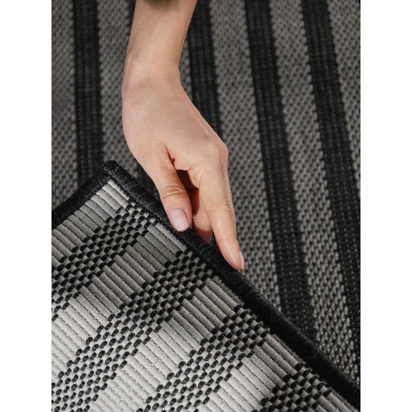 Schwarz/cremefarbener Teppich für den Innen- und Außenbereich, 160 × 230 cm Haringey Linley - Ted Baker-image-4