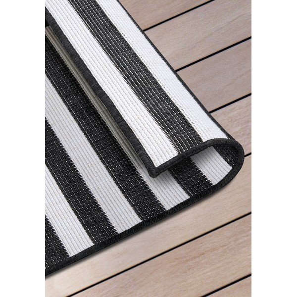 Schwarzweißer Teppich für Innen- und Außenbereiche 80x150 cm Viela – Hanse Home-image-4