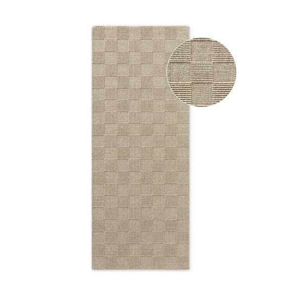 Beiger, handgewebter Läufer aus Wolle, 80 x 200 cm Scala - Villeroy&Boch