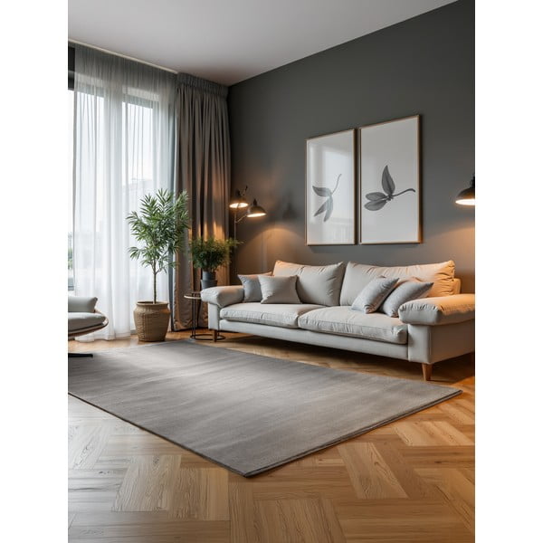 Grau-cremefarbener Teppich, 200 × 280 cm Perles Dolomite - Elle Decoration-image-1