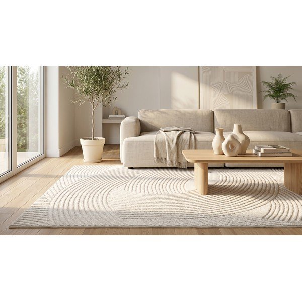 Cremefarbener Teppich 120 × 170 cm Zephyr - ESTE-image-3