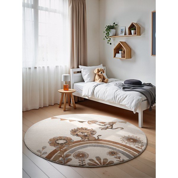 Cremefarbener Kinderteppich, Ø 160 cm Roar like a Lion - Villeroy&Boch-image-1