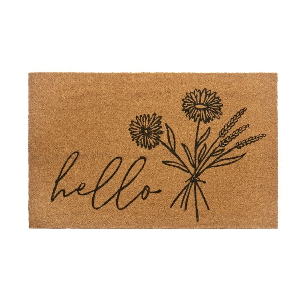 Fußmatte aus Kokosfasern, 75 × 45 cm Hello & Flowers - Hanse Home