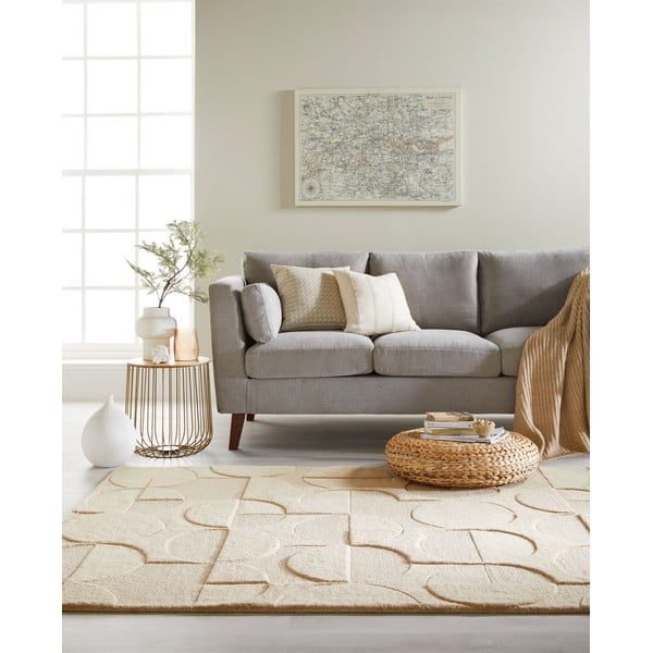 Wollteppich in Naturfarbe, 160 × 230 cm Gigi - Flair Rugs-image-1